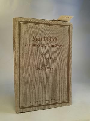 Seller image for Handbuch zur schleswigschen Frage; IV. Band - Atlas for sale by ANTIQUARIAT Franke BRUDDENBOOKS
