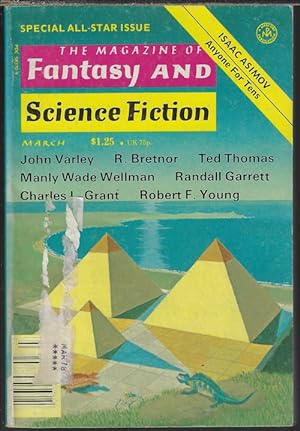 Bild des Verkufers fr The Magazine of FANTASY AND SCIENCE FICTION (F&SF): March, Mar. 1978 ("The Persistence of Vision") zum Verkauf von Books from the Crypt