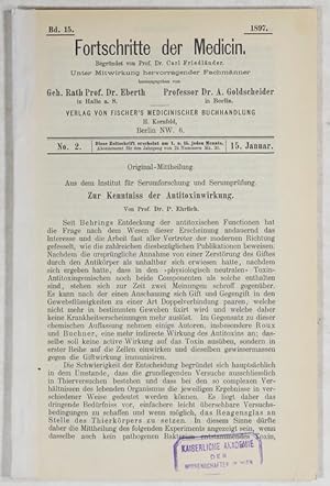 Zur Kenntnis der Antitoxinwirkung (pp.41-43).