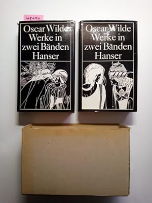 Oscar Wilde. Werke in zwei Bänden (2 Bücher plus Schuber, komplett, vollständig) Erster Band: Ged...