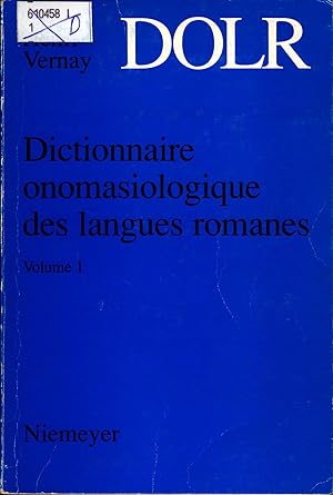 Bild des Verkufers fr Dictionnaire onomasiologique des langues romanes zum Verkauf von avelibro OHG