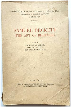 Bild des Verkufers fr Samuel Beckett: The Art of Rhetoric zum Verkauf von PsychoBabel & Skoob Books