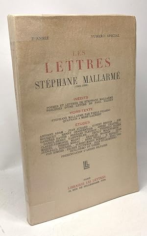 Seller image for Les lettres - 3e Anne numro spcial Stphane Mallarm 1842-1898 - indits - hors-texte - tudes for sale by crealivres