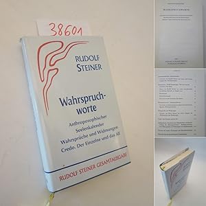 Wahrspruchworte. Anthroposophischer Seelenkalender. Wahrsprüche und Widmungen. Credo. Der Einzeln...