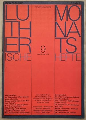 Seller image for Lutherische Monatshefte. 9. September 1979. 18. Jahrgang. for sale by KULTur-Antiquariat
