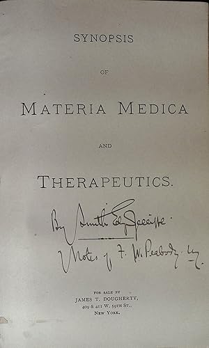 Bild des Verkufers fr Synopsis of Materia Medica and Therapeutics; and, An Introduction to Pharmacognosy (2 Books in 1) zum Verkauf von Wonder Book