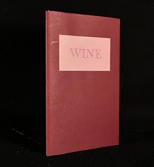 Bild des Verkufers fr Wine zum Verkauf von Rooke Books PBFA