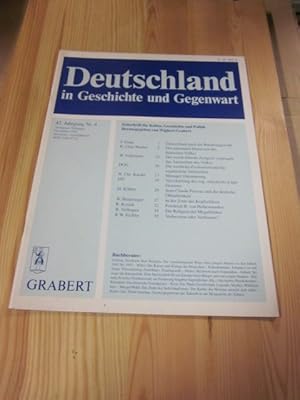 Bild des Verkufers fr Deutschland in Geschichte und Gegenwart. Zeitschrift fr Kultur, Geschichte und Politik. 42. Jahrgang Nr. 4 zum Verkauf von Versandantiquariat Schfer