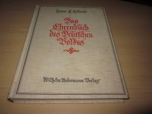 Bild des Verkufers fr Das Ehrenbuch des Deutschen Volkes zum Verkauf von Versandantiquariat Schfer