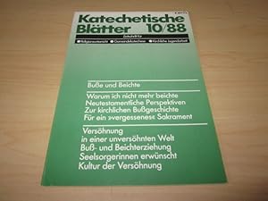 Bild des Verkufers fr Katechetische Bltter 10/88 zum Verkauf von Versandantiquariat Schfer