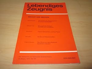 Imagen del vendedor de Lebendiges Zeugnis. 34. Jahrgang - Heft 2 - Mai 1979. Macht der Medien a la venta por Versandantiquariat Schfer