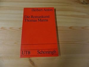 Bild des Verkäufers für Die Romankunst Thomas Manns. Begriffe und hermeneutische Strukturen zum Verkauf von Versandantiquariat Schäfer