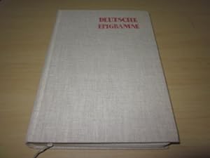 Bild des Verkufers fr Deutsche Epigramme aus vier Jahrhunderten zum Verkauf von Versandantiquariat Schfer