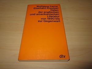 Bild des Verkufers fr Daten der englischen und amerikanischen Literatur von 1890 bis zur Gegenwart zum Verkauf von Versandantiquariat Schfer