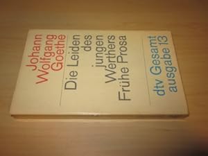 Immagine del venditore per Die Leiden des jungen Werthers/Frhe Prosa venduto da Versandantiquariat Schfer