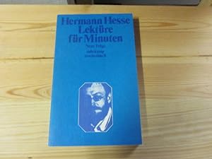 Image du vendeur pour Lektre fr Minuten. Gedanken aus seinen Bchern und Briefen. Neue Folge mis en vente par Versandantiquariat Schfer