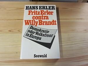 Seller image for Fritz Erler contra Willy Brandt for sale by Versandantiquariat Schfer