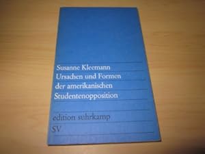 Imagen del vendedor de Ursachen und Formen der amerikanischen Studentenopposition a la venta por Versandantiquariat Schfer