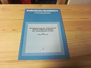 Bild des Verkufers fr Humanisierung der Arbeitswelt. Wrde, Ethik und Recht der menschlichen Arbeit zum Verkauf von Versandantiquariat Schfer