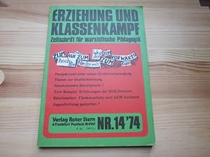 Imagen del vendedor de Erziehung und Klassenkampf. Zeitschrift fr marxistische Pdagogik, Nr 14 a la venta por Versandantiquariat Schfer