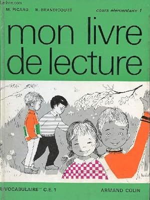 Seller image for Mon livre de lecture ouvrage complmentaire  mon nouveau vocabulaire CE1. for sale by Le-Livre