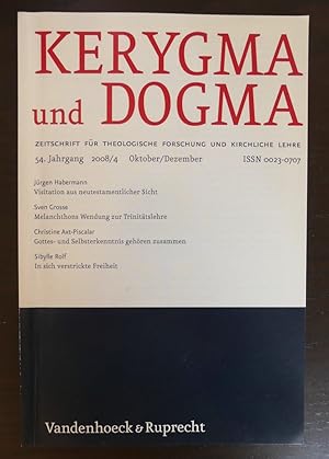 Seller image for Kerygma und Dogma. Zeitschrift fr theologische Forschung und kirchliche Lehre. 54. Jahrgang, 2008/ 4 Oktober Dezember for sale by Antiquariat Maralt