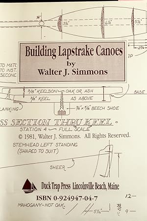 Seller image for Building Lapstrake Canoes for sale by Mad Hatter Bookstore