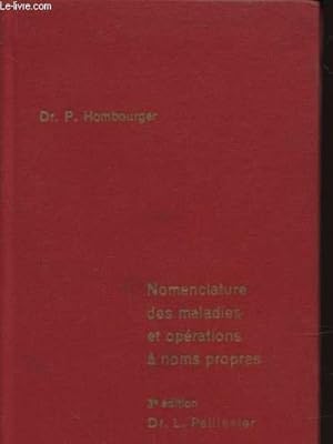 Bild des Verkufers fr NOMENCLATURE DES MALADIES ET OPERATIONS A NOMS PROPRES zum Verkauf von JLG_livres anciens et modernes