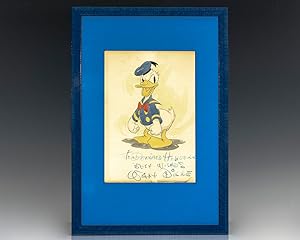 Original Walt Disney Signed Donald Duck Drawing.
