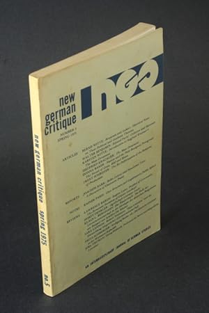 Imagen del vendedor de New German Critique, Number 5, Spring 1975. a la venta por Steven Wolfe Books