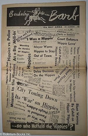 Seller image for Berkeley Barb: vol. 5, #13 (#112) October 6-12, 1967: ---so who mutha'd the 'Hippies' for sale by Bolerium Books Inc.