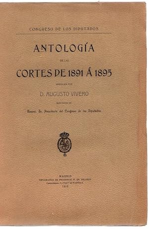 Imagen del vendedor de Antologa de las Cortes de 1891 a 1895 . a la venta por Librera Astarloa