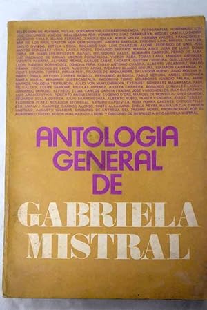 Imagen del vendedor de Antologa general de Gabriela Mistral a la venta por Alcan Libros