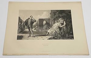 Malvolio, Twelfth Night 1873 Shakespeare Original Engraving