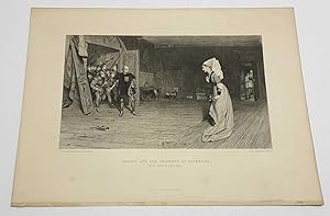 Talbot & Countess Auvergne, Henry V 1873 Shakespeare Original Engraving