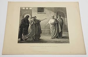 Brutus & Sicinius, Coriolanus 1873 Shakespeare Original Engraving