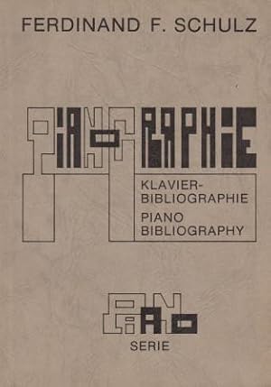 Imagen del vendedor de Pianographie - Pianography. Klavierbibliographie der lieferbaren Bcher und Periodica in deutscher, englischer, franzsischer und italienischer Sprache einliesslich der deutschsprachigen Dissertationen seit Beginn des Jahrhunderts. a la venta por Musikantiquariat Marion Neugebauer