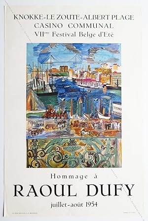 Image du vendeur pour Hommage  Raoul DUFY. (Affiche d'exposition / exhibition poster). mis en vente par Librairie-Galerie Dorbes Tobeart