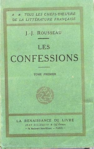 Image du vendeur pour Les confessions. Tome premier seul. Vers 1930. mis en vente par Librairie Et Ctera (et caetera) - Sophie Rosire