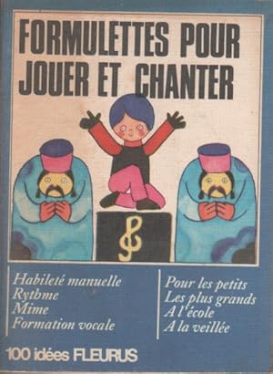 Bild des Verkufers fr Formulettes pour jouer et chanter. Vers 1970. zum Verkauf von Librairie Et Ctera (et caetera) - Sophie Rosire