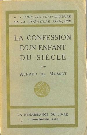 Bild des Verkufers fr La confession d'un enfant du sicle. Vers 1930. zum Verkauf von Librairie Et Ctera (et caetera) - Sophie Rosire