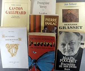 Ensemble de sept ouvrages concernant l'histoire de l'édition. Corti, Souvenirs désordonnés. - Fan...