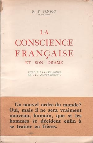 Imagen del vendedor de La conscience franaise et son drame. a la venta por Librairie Et Ctera (et caetera) - Sophie Rosire