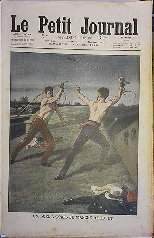 Le Petit journal - Supplément illustré N° 1013 : Duel à coups de manches de fouet. (Gravure en pr...