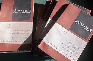 Etudes. Année 1964 incomplète. Il manque le numéro de mai.