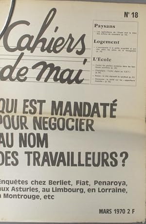 Cahiers de mai. N° 18. Mars 1970.