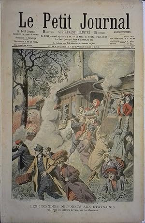 Le Petit journal - Supplément illustré N° 937 : Un train dévoré par les flammes. (Aux Etats-Unis)...