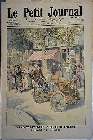 Le Petit journal - Supplément illustré N° 1085 : Le rémouleur en automobile. (Gravure en première...