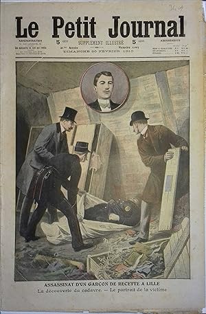 Le Petit journal - Supplément illustré N° 1005 : Assassinat d'un garçon de recette à Lille. (Grav...