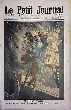 Le Petit journal - Supplément illustré N° 984 : Charles Schumaker sauve deux enfants d'un incendi...